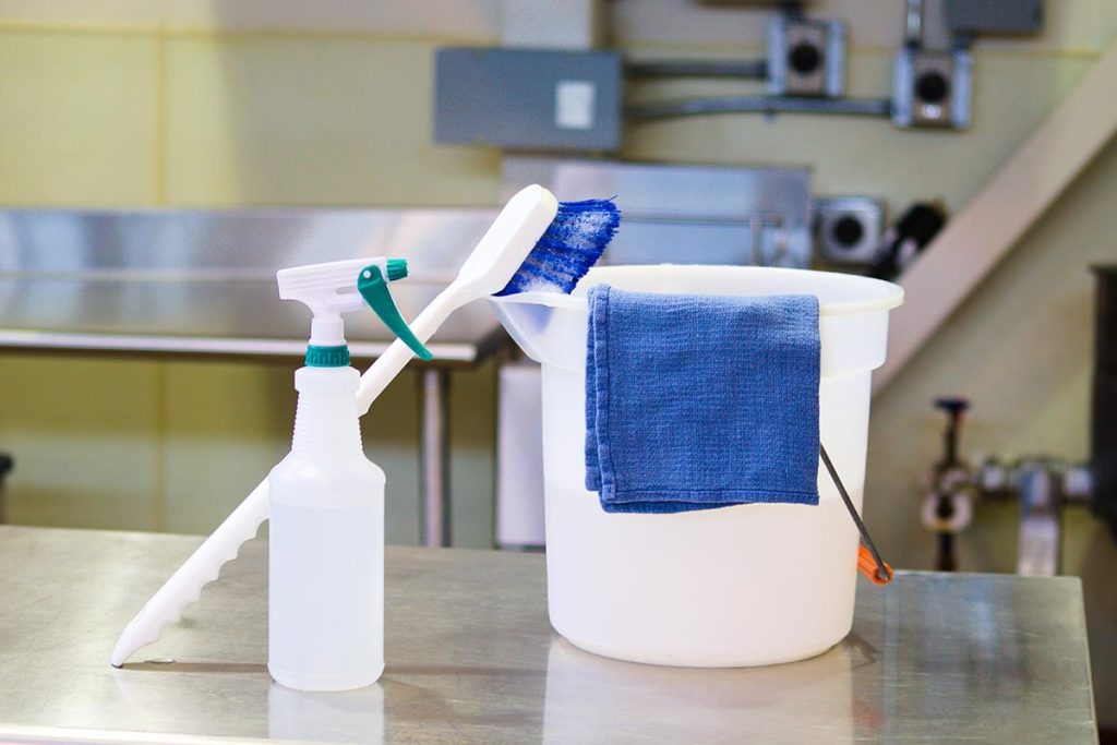 sanitation items in a commercial kitchen

UMaine Extension photo, Rob Machado